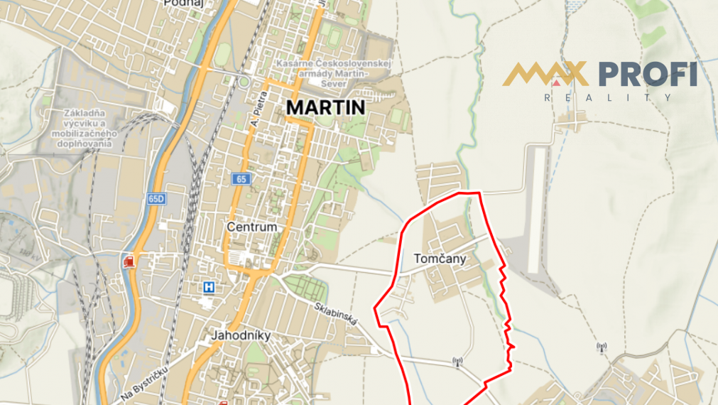 Na predaj pozemok, Martin, časť Tomčany – 14000m2